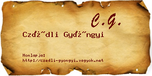 Czédli Gyöngyi névjegykártya