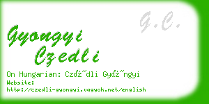 gyongyi czedli business card